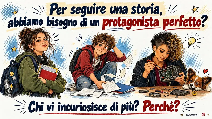 Slide: Per seguire una storia abbiamo bisogno di un protagonista perfetto?